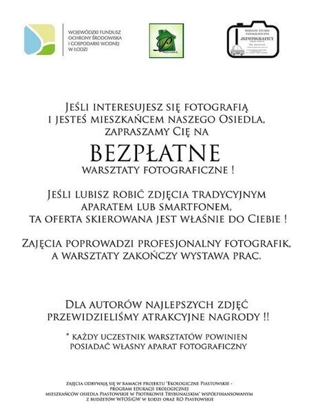 Zdjęcie 1: Warsztaty fotograficzne na Osiedlu Piastowskim