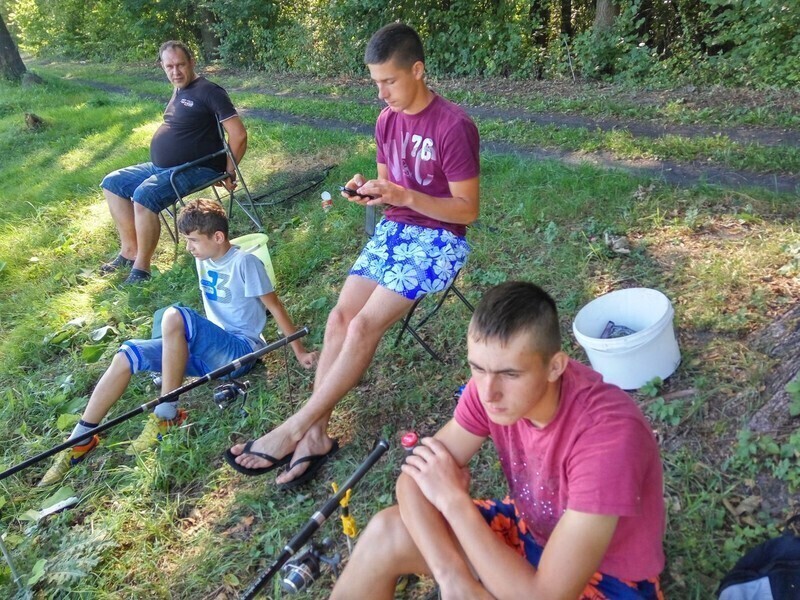 Wola Krzysztoporska Wędkowali na zakończenie wakacji