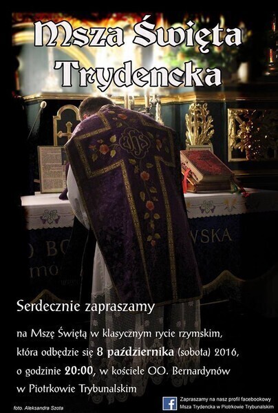Kolejna Msza św. Trydencka w Piotrkowie