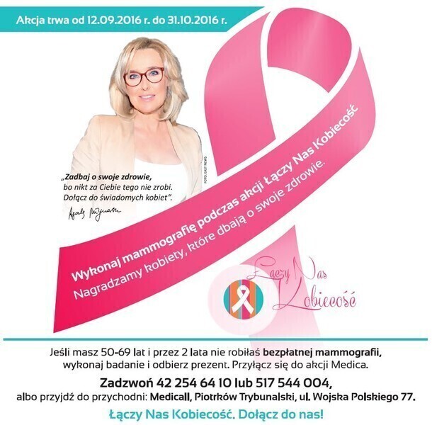 Październik miesiącem walki z rakiem piersi. Zbadaj się