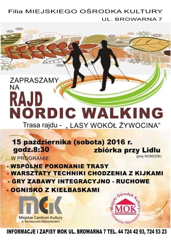 Nordic walking w lasach wokół Żywocina