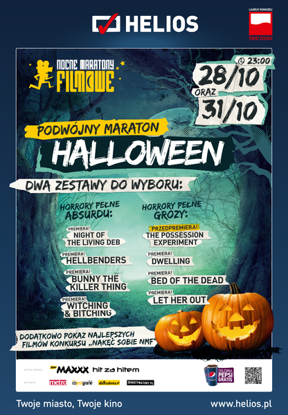 Podwójny maraton Halloween w kinie Helios konkurs