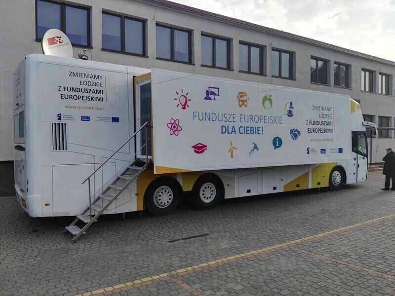 Eurobus zaparkował w Wolborzu