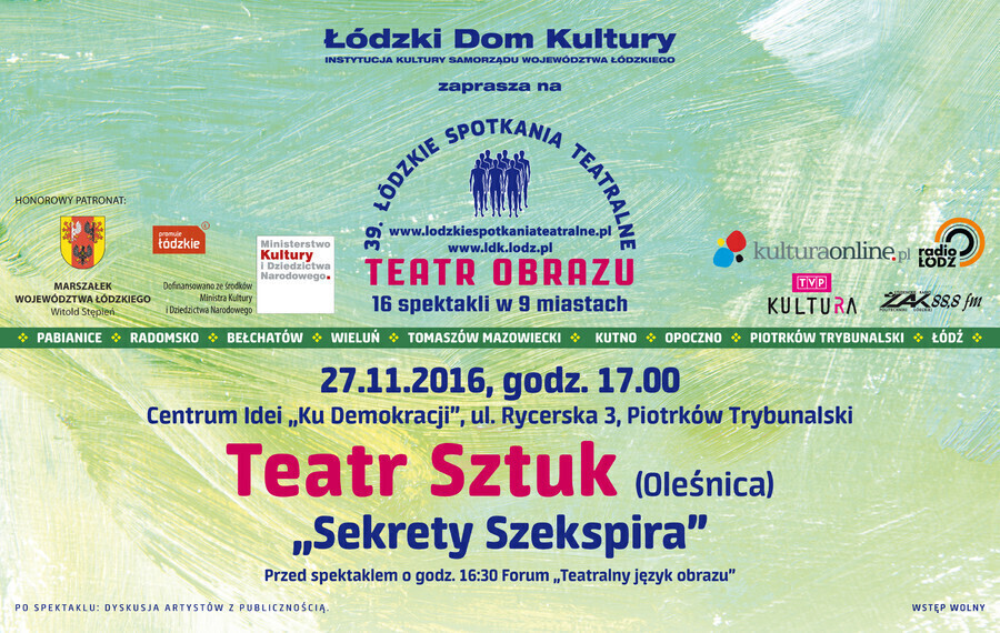 Łódzkie Spotkania Teatralne ponownie w Piotrkowie