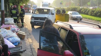 Wypadek w Al. Kopernika przy I LO