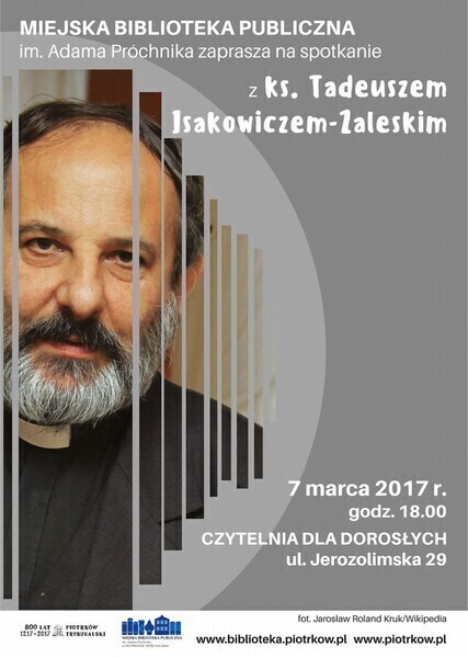 Będzie spotkanie z księdzem Isakowiczem-Zaleskim