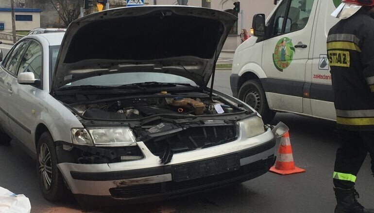 Zderzenie dwóch volkswagenów w Piotrkowie