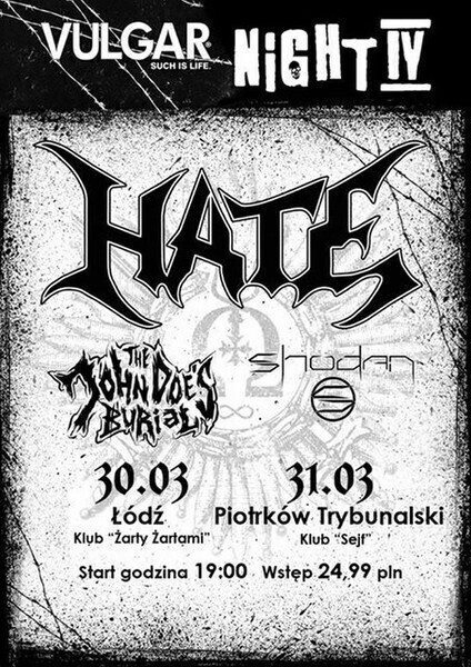 Koncert mocnych brzmień - Vulgar night znów w Piotrkowie