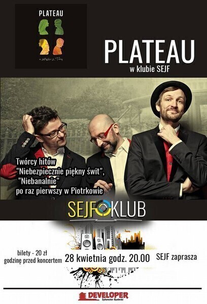 Plateau - twórcy Projektu Grechuta po raz pierwszy w Piotrkowie