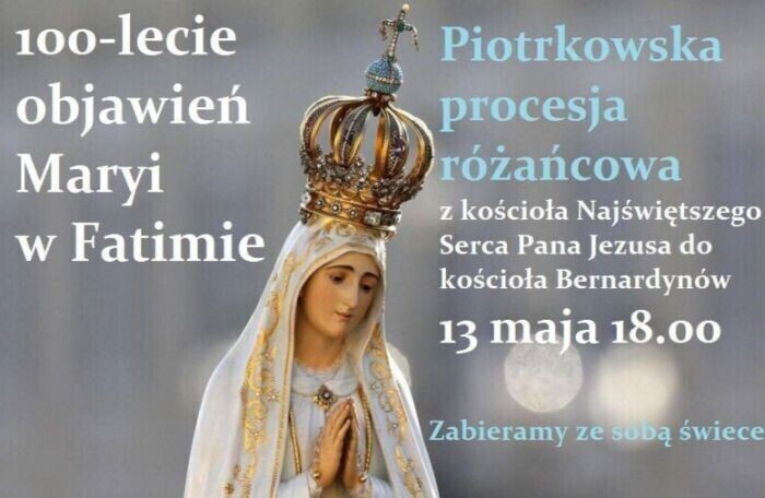 100-lecie objawień fatimskich. Procesja w Piotrkowie