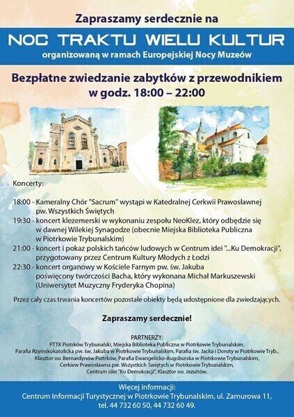 Noc Traktu Wielu Kultur już w najbliższą sobotę