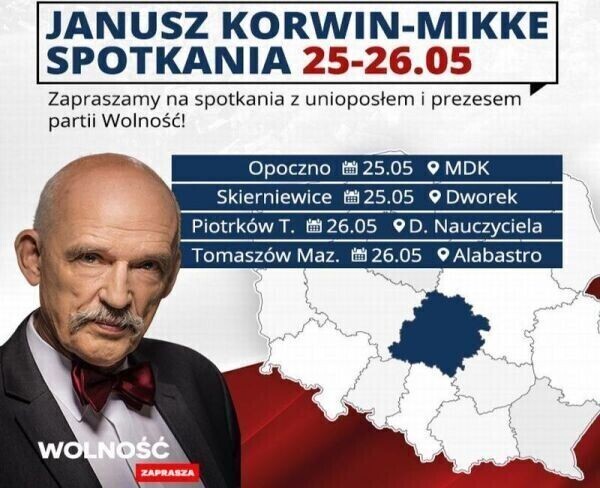 Janusz Korwin-Mikke w Piotrkowie