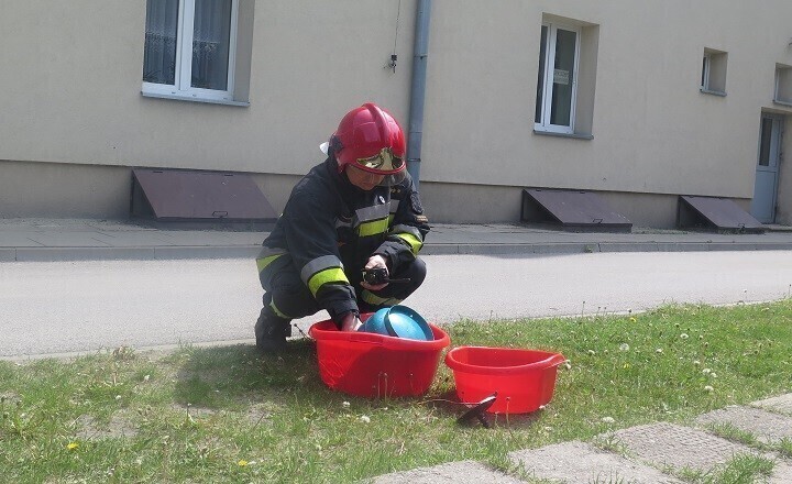 Paliła się butla z gazem