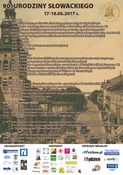 Ulica Słowackiego kończy w tym roku 90 lat