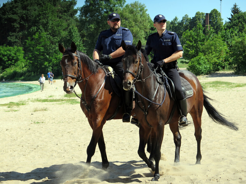 Odprawa służb nad Zalewem Sulejowskim