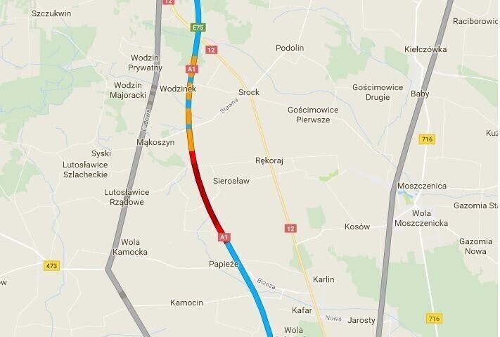 Paraliż na A1