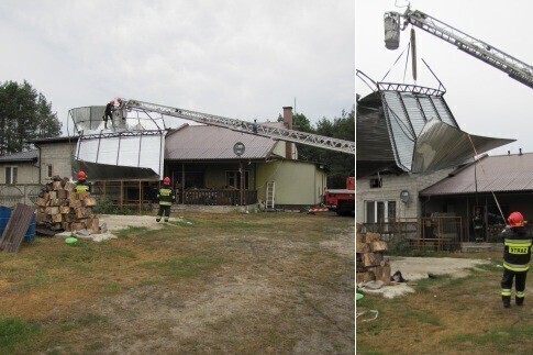 Pozrywało dachy połamało drzewa...