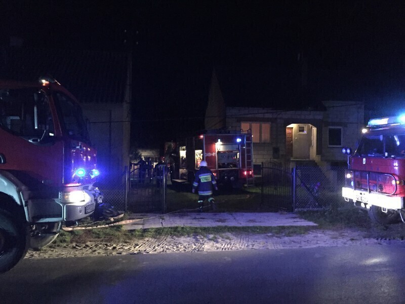 Pożar domu w Plucicach