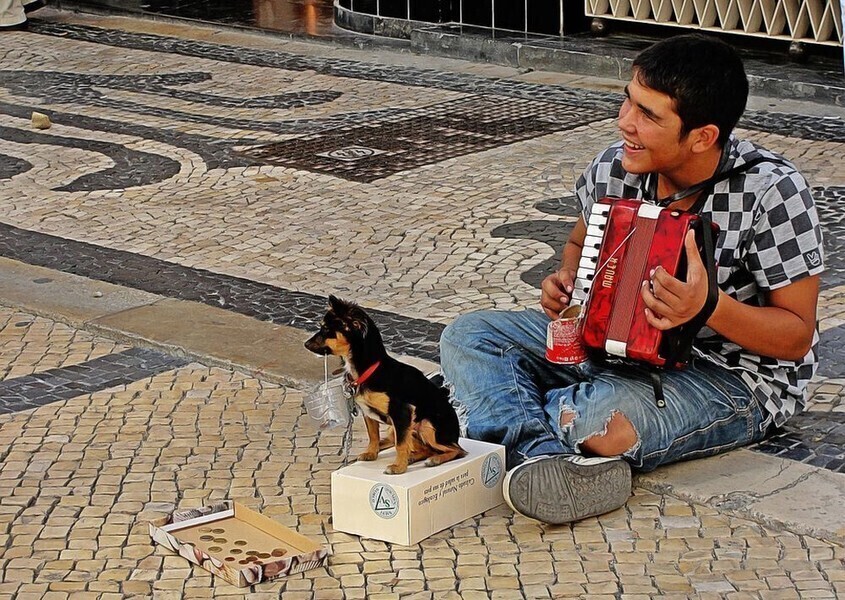 Żebrzący naciągają