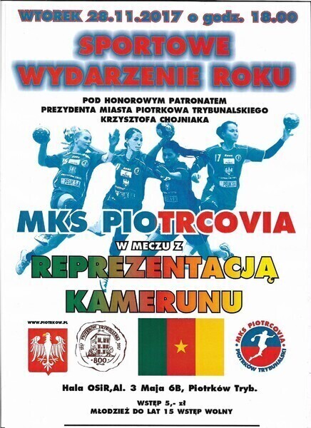 Kamerunki ostatecznie mają przyjechać do Piotrkowa Aktualizacja