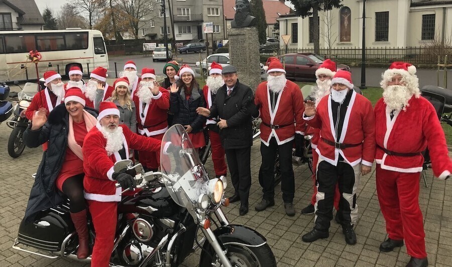 Wolbórz Mikołaje na motorach