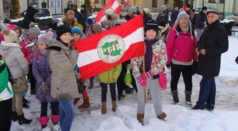 Puchowy śniegu tren. Zapraszamy na zimowy rajd 