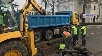Awaria wodociągu w centrum Wolborza