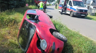 Matiz w rowie, ciężarna w szpitalu