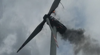 Pożar elektrowni wiatrowej 