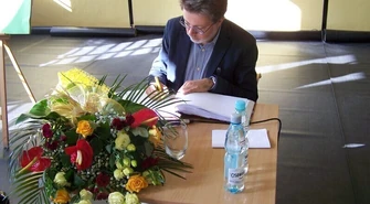 Sekretarz noblistki spotkał się z młodzieżą 