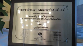 Szpital wojewódzki z certyfikatem akredytacyjnym