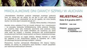 Mikołajkowe Dni Dawcy Szpiku w Auchan