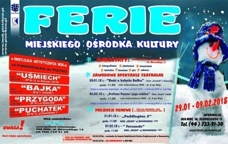 Ferie zimowe z piotrkowskim MOK-iem