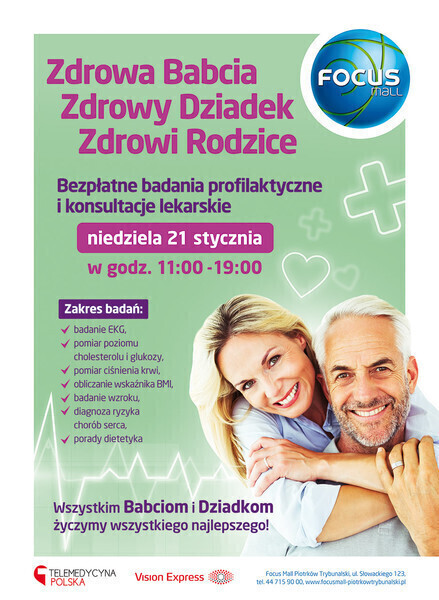 Bezpłatne badania profilaktyczne na Dzień Babci i Dziadka