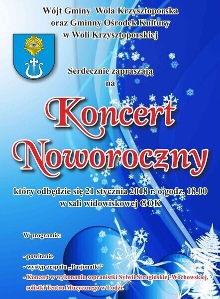 Wola Krzysztoporska Zapraszają na koncert noworoczny