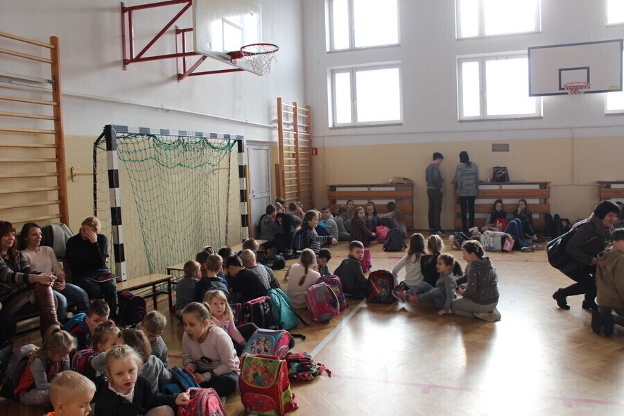 Pożar w szkole w Srocku