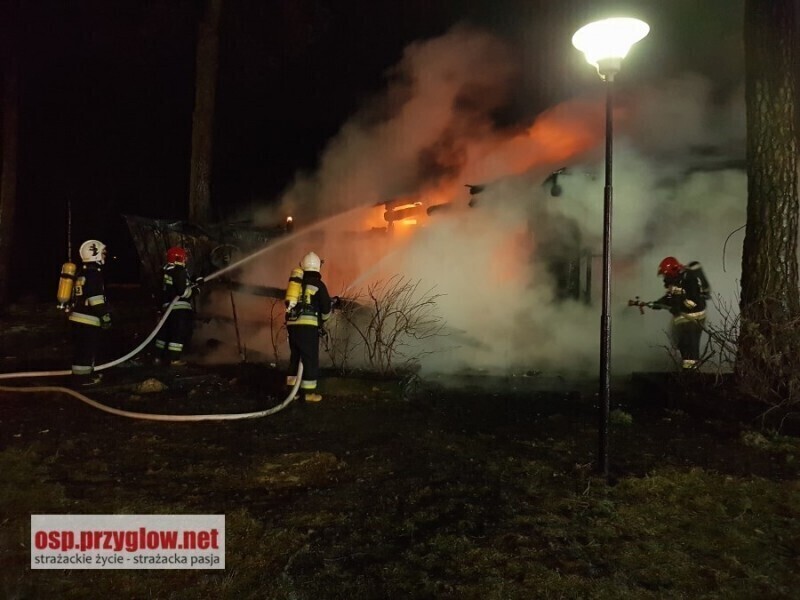 Pożar na Polance w Sulejowie