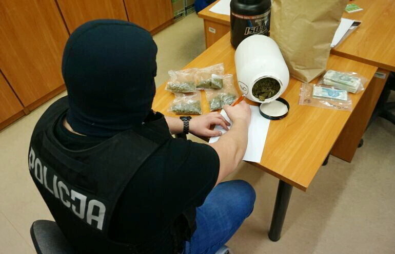 Magazyn marihuany w domu tomaszowianina