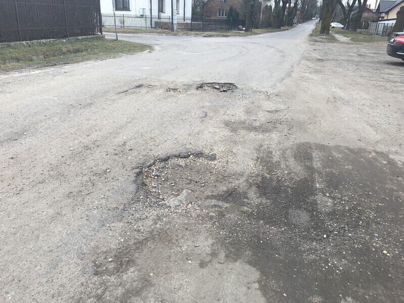 Końcowy odcinek ul. Żwirki w koszmarnym stanie