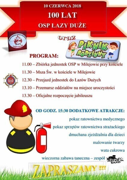 100 lat OSP w Łazach Dużych