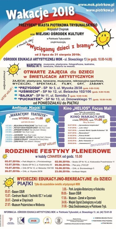 Już prawie wakacje MOK zaprasza na warsztaty