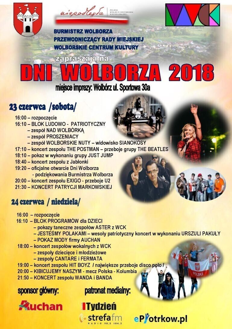 Sprawdź kto wystąpi podczas Dni Wolborza 2018