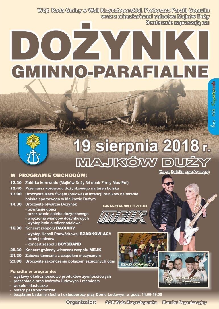 Zapraszamy na dożynki do Majkowa Dużego