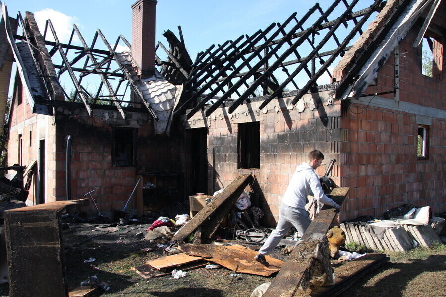 Pożar w Dąbrówce. Rodzina opowiada AKTUALIZACJA