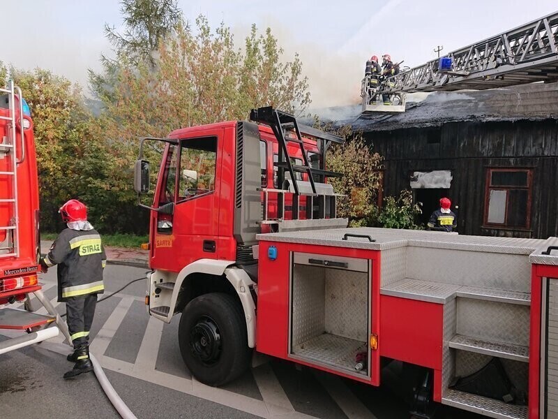 Pożar pustostanu w Piotrkowie