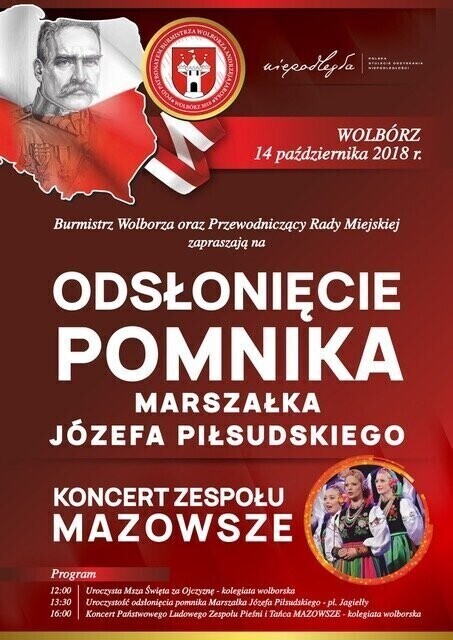 Odsłonięcie popiersia Marszałka i koncert Mazowsza
