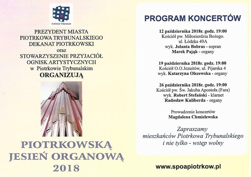 Rozpoczyna się Piotrkowska Jesień Organowa