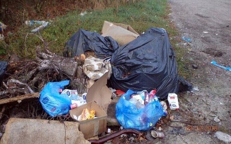 Śmieci na obrzeżach miasta