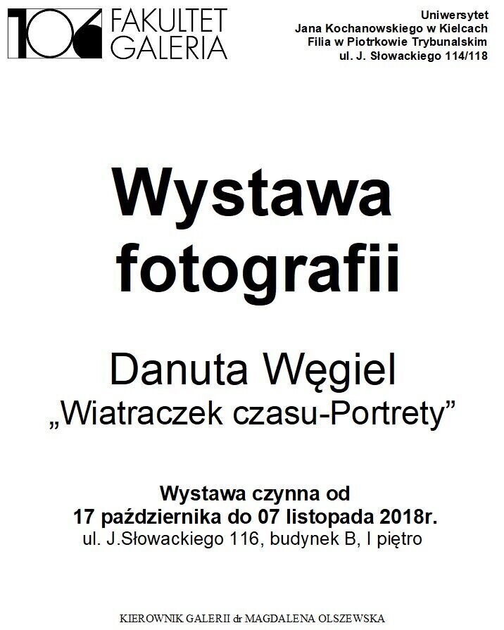 Wystawa portretów autorstwa Danuty Węgiel