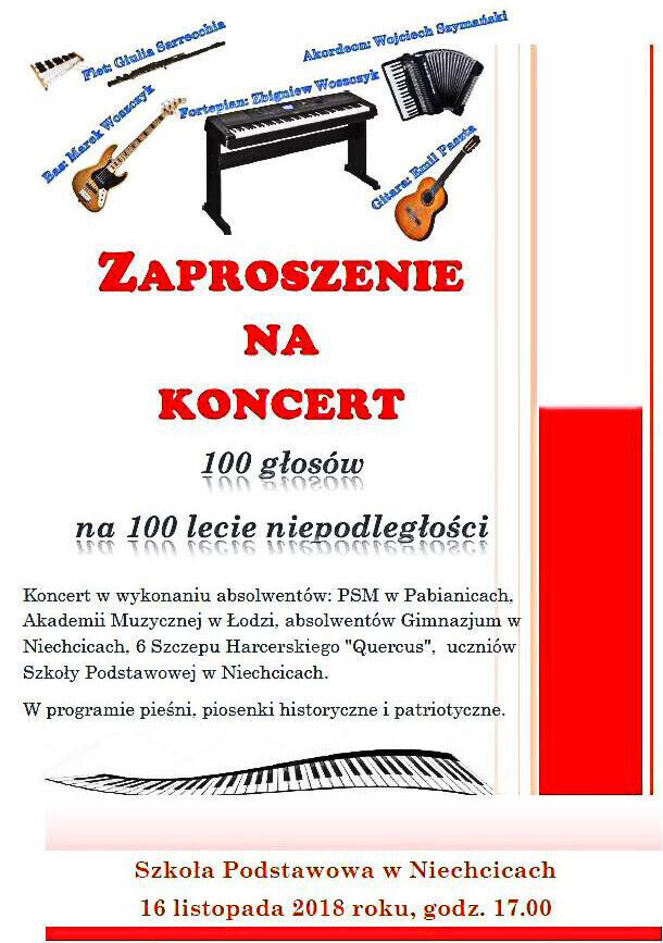 100 głosów na 100-lecie niepodległości w Niechcicach